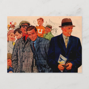 mannen van 1950 met een Hickey-Freeman Briefkaart