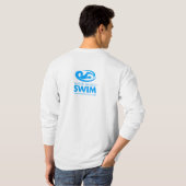 Mannen van Alcatraz Swimmer Sport-Tek lange hoes T-shirt (Achterkant volledig)