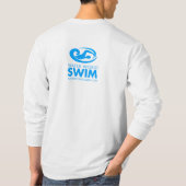 Mannen van Alcatraz Swimmer Sport-Tek lange hoes T-shirt (Achterkant)