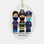 Mannen van Amerikaanse frontlijnstrijders Keramisch Ornament (Rechts)