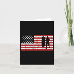 Mannen van Amerikaanse vlag Boxing Gift Kaart