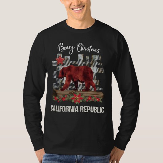 Mannen van Beary kerst California T-shirt (Voorkant)