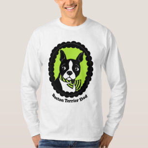 Mannen van Boston Terrier Dad Long Sleeve T-Shirt