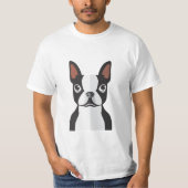Mannen van Boston Terrier Tshirts (Voorkant)