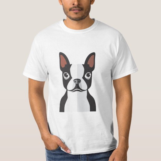 Mannen van Boston Terrier Tshirts (Voorkant)