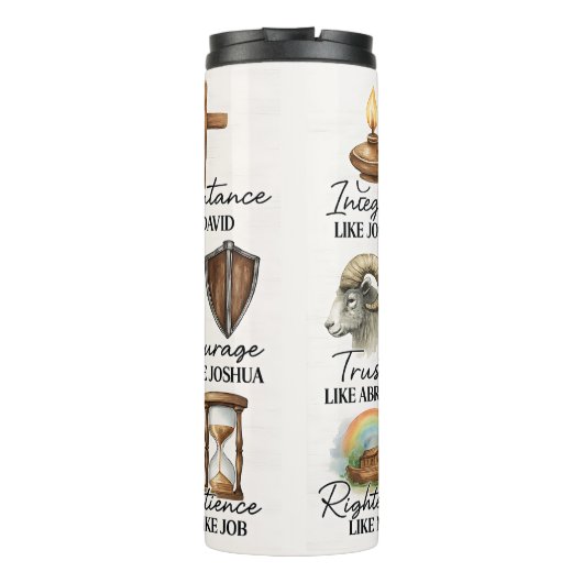 Mannen van de Bible Virtue Collage Thermosbeker (Achterkant)