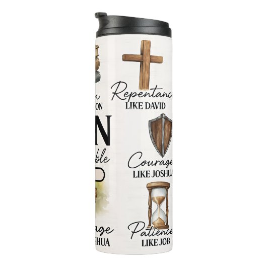 Mannen van de Bible Virtue Collage Thermosbeker (Geroteerd rechts)