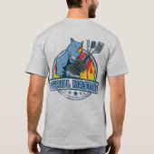 Mannen van de blauwe Rhino "Grill Master" T-shirt (Achterkant)