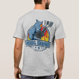 Mannen van de blauwe Rhino "Grill Master" T-shirt