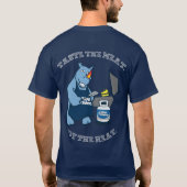 Mannen van de blauwe Rhino "Smaak het Vlees" T-shirt (Achterkant)
