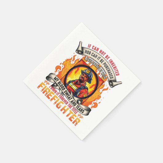 Mannen van de brandweer servet (Hoek)