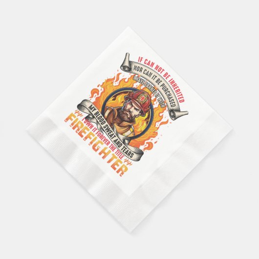 Mannen van de brandweer servet (Hoek)