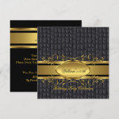 Mannen van de bruine zwarte goudfeest op zaterdag kaart (Voorkant / Achterkant)