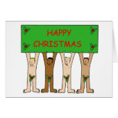 Mannen van de Cartoon met kerst met glans (Voorkant Horizontaal)