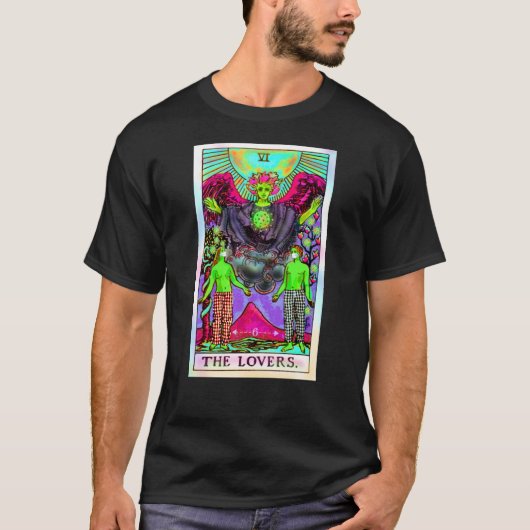Mannen van de Coronavirus Tarot-kaart T-shirt (Voorkant)