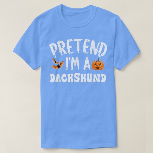 Mannen van de Dachshund Halloween Costume T-shirt (Design voorkant)