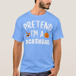 Mannen van de Dachshund Halloween Costume T-shirt