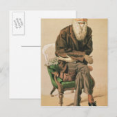 Mannen van de Dag, nr. 33, Charles Darwin Briefkaart (Voorkant / Achterkant)