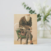 Mannen van de Dag, nr. 33, Charles Darwin Briefkaart (Staand voorkant)