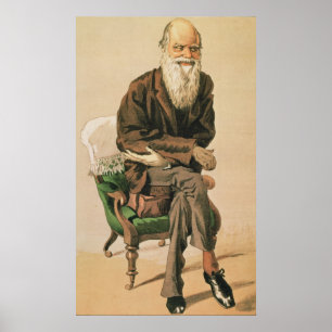 Mannen van de Dag, nr. 33, Charles Darwin Poster