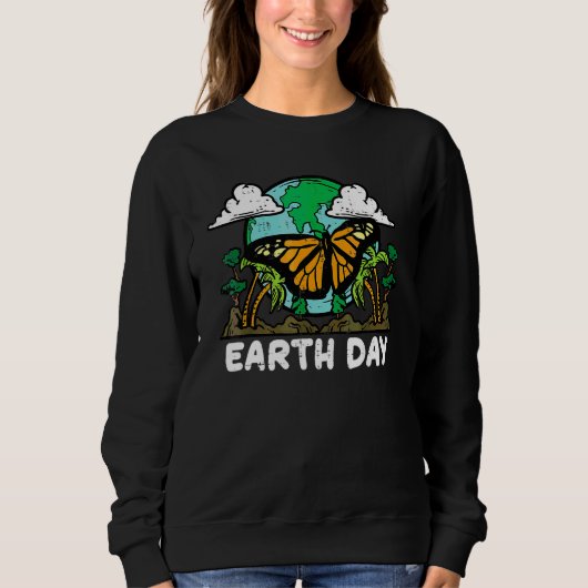 Mannen van de Earth Day Monarch Butterfly Cute Env Trui (Voorkant)