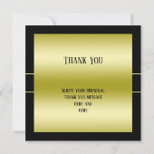 Mannen van de Gold- en zwarte-klasse Bedankkaart (Achterkant)