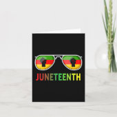 Mannen van de Juneteenth Sunglazen Black Pride Fla Kaart (Voorkant)