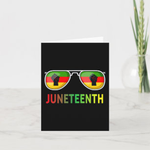 Mannen van de Juneteenth Sunglazen Black Pride Fla Kaart
