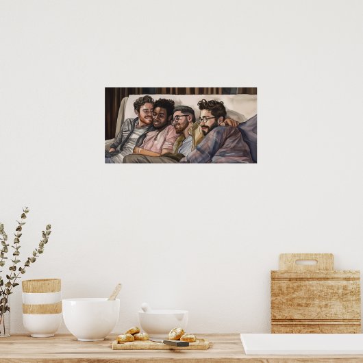 Mannen van de kade hangen uit poster (Keuken)