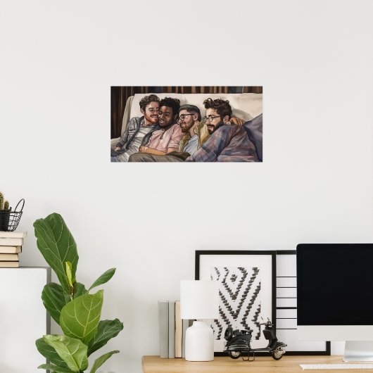 Mannen van de kade hangen uit poster (Thuiskantoor)