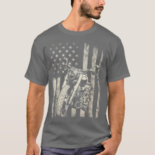 Mannen van de motorfiets 4 juli motorrijder t-shirt