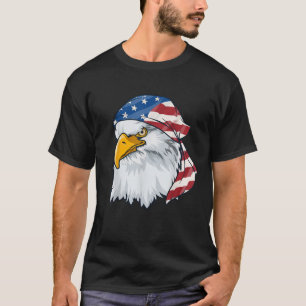 Mannen van de patriottische adelaar 4 juli Amerika T-shirt