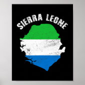 Mannen van de  Sierra Leone-vlagplattegrond Vrouwe Poster (Voorkant)