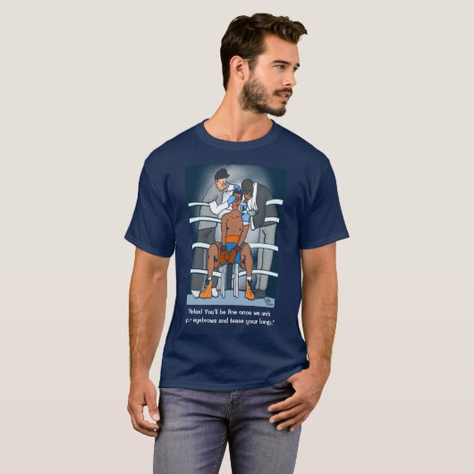 Mannen van de tease Navy Blue T-Shirt (Voorkant volledig)