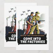 Mannen van de Verenigde Staten, WW2-poster (Voorkant / Achterkant)