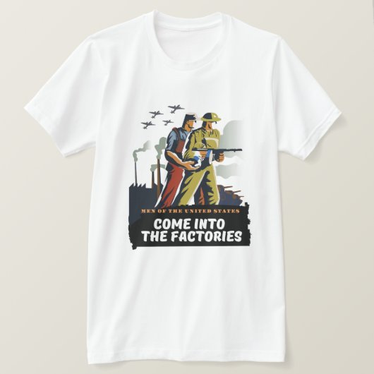 Mannen van de Verenigde Staten, WW2-poster T-shirt (Design voorkant)