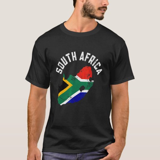 Mannen van de vlag van het land met de vlag van he t-shirt (Voorkant)