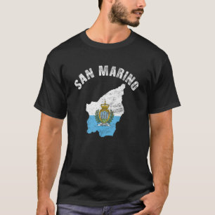 Mannen van de vlag van San Marino Vrouwenpatriott T-shirt