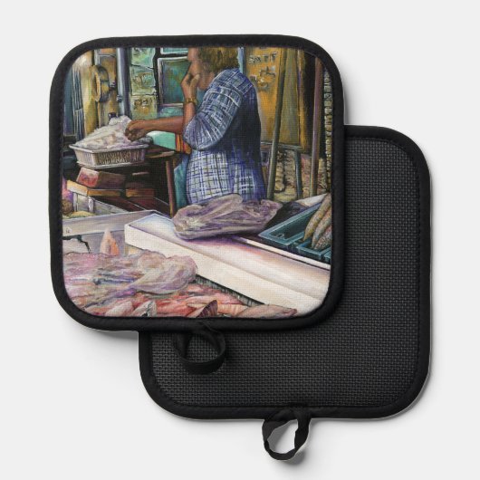 Mannen van de woestijn, cadeautjes van het Zee, Je Pannenlap (Voorkant / Achterkant)