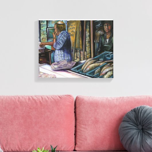 Mannen van de woestijn, Geschenken van het Zee. Je Canvas Afdruk (Insitu (Woonkamer))