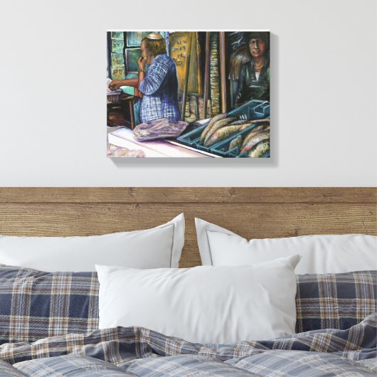 Mannen van de woestijn, Geschenken van het Zee. Je Canvas Afdruk (Insitu (Slaapkamer))