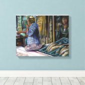 Mannen van de woestijn, Geschenken van het Zee. Je Canvas Afdruk (Insitu (Houten vloer))