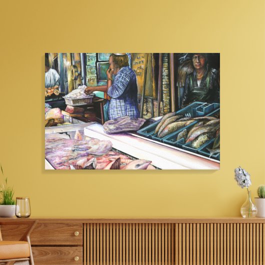 Mannen van de woestijngeschenken van het Zee Jeruz Canvas Afdruk (Insitu (Woonkamer))