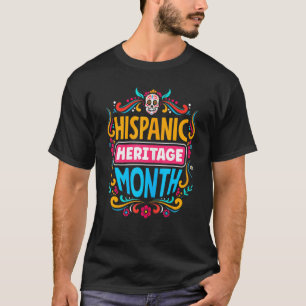 Mannen van de zeemaand van het heispanisch erfgoed t-shirt
