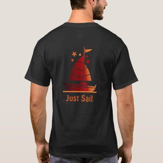 Mannen van de Zeilboot T-Shirt (Achterkant)