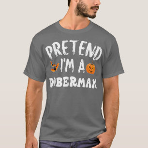 Mannen van Doberman Halloween Costume T-shirt