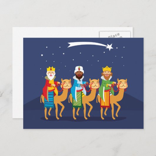 Mannen van drie weken op kameel briefkaart (Voorkant / Achterkant)