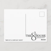 "Mannen van een bepaalde smaak" Briefkaart (Achterkant)