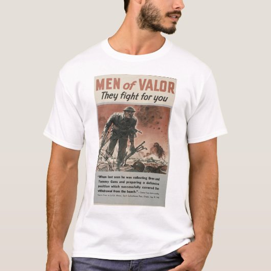mannen van een geldig WWII-poster t-shirt (Voorkant)