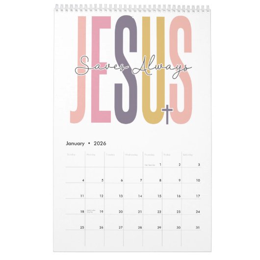 Mannen van geloofsovertuiging positief inspirerend kalender (Jan 2026)